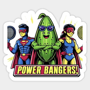 Pickleball POWER BANGERS Superheroes Mixed Doubles Sticker